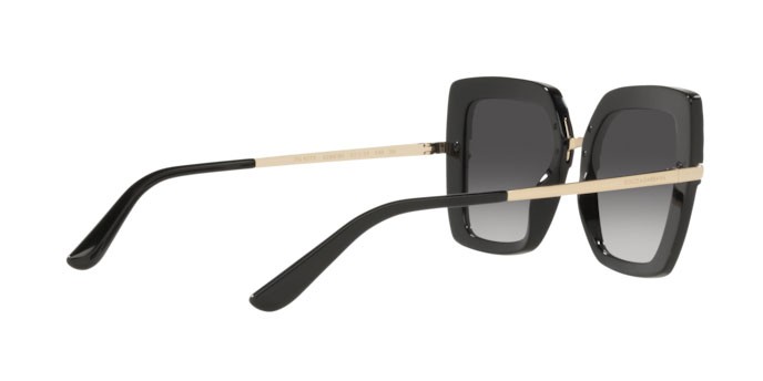 Sonnenbrillen Dolce & Gabbana DG 4373 (32888G) farbe black cocco form quadratisch gläser light grey gradient black