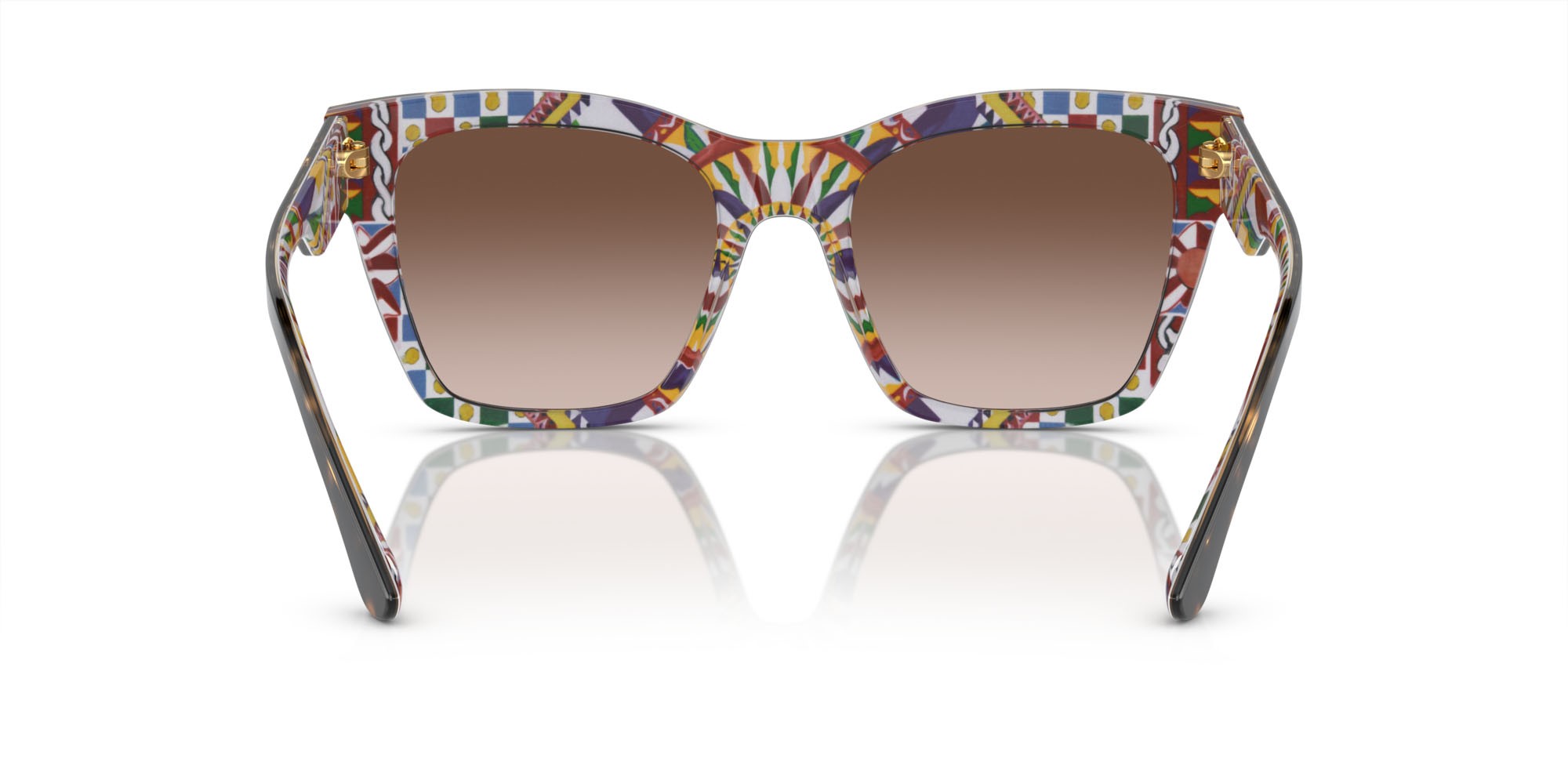 Sonnenbrillen Dolce & Gabbana DG 4384 (321773) farbe havana su stampa carretto form quadratisch gläser marrone sfumato