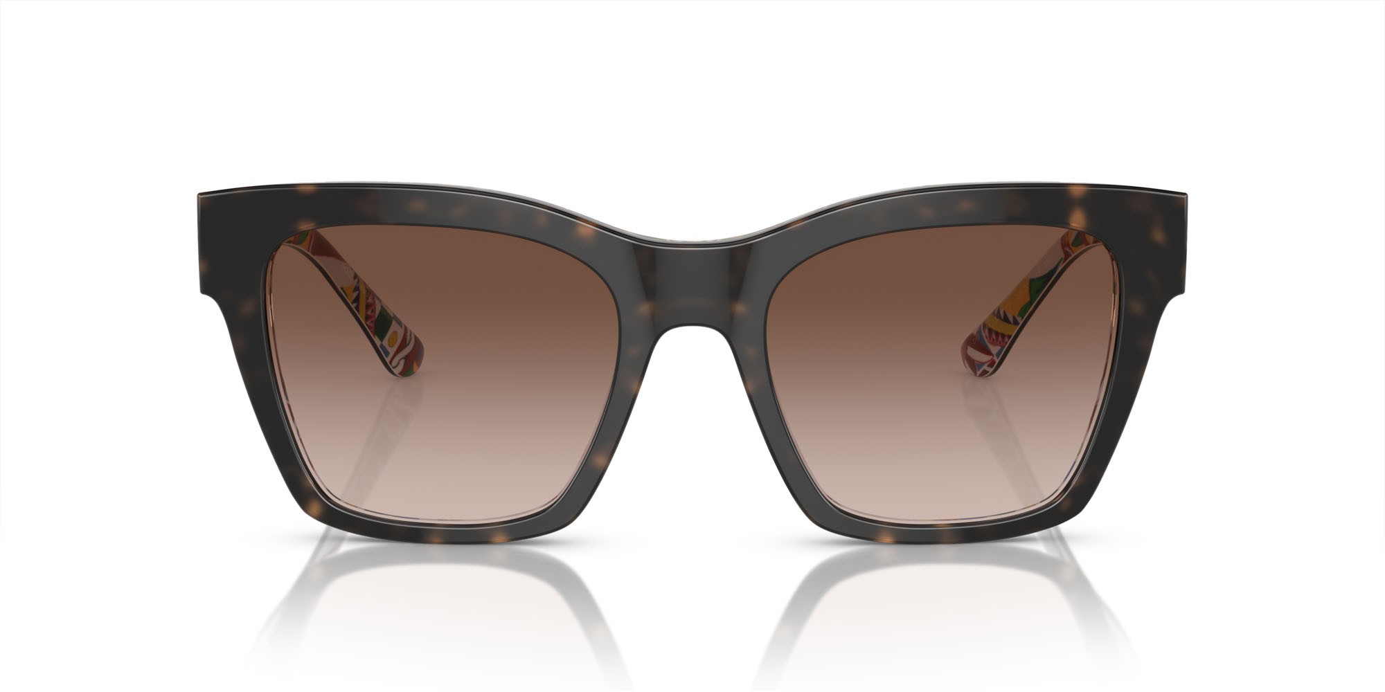 Sonnenbrillen Dolce & Gabbana DG 4384 (321773) farbe havana su stampa carretto form quadratisch gläser marrone sfumato