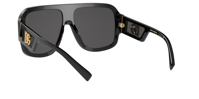 Sonnenbrillen Dolce & Gabbana DG 4401 (501/87) farbe black form quadratisch gläser dark grey