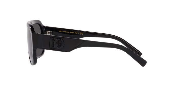 Occhiali da sole Dolce & Gabbana DG 4403 (501/87) colore black forma aviator lenti dark grey