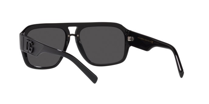 Occhiali da sole Dolce & Gabbana DG 4403 (501/87) colore black forma aviator lenti dark grey