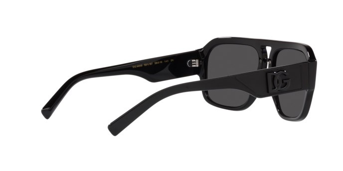 Occhiali da sole Dolce & Gabbana DG 4403 (501/87) colore black forma aviator lenti dark grey