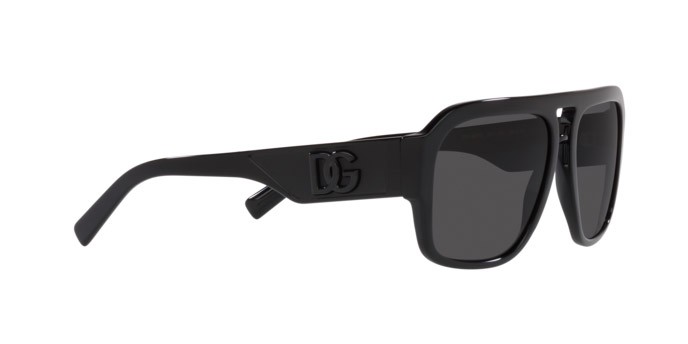 Occhiali da sole Dolce & Gabbana DG 4403 (501/87) colore black forma aviator lenti dark grey