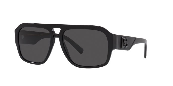 Occhiali da sole Dolce & Gabbana DG 4403 (501/87) colore black forma aviator lenti dark grey