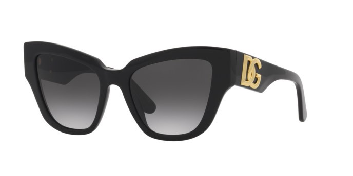 Sonnenbrillen Dolce & Gabbana DG 4404 (501/8G) farbe black form cat-eye gläser grey gradient