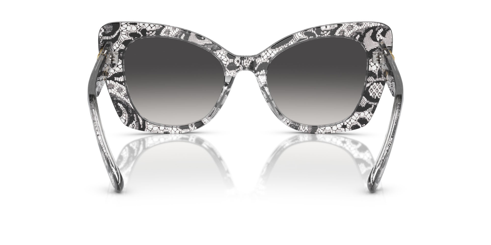 Sonnenbrillen Dolce & Gabbana DG 4405 (32878G) farbe pizzo nero form schmetterling gläser grigio sfumato nero