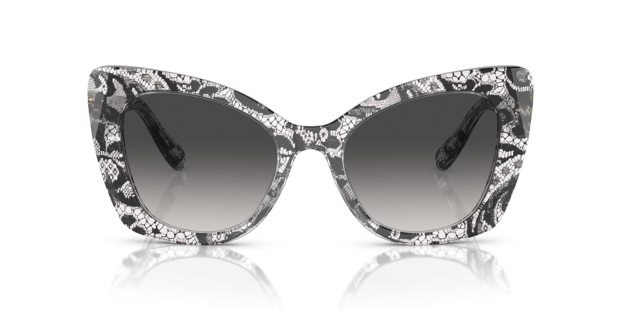 Sonnenbrillen Dolce & Gabbana DG 4405 (32878G) farbe pizzo nero form schmetterling gläser grigio sfumato nero