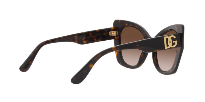 Occhiali da sole Dolce & Gabbana DG 4405 (502/13) colore havana forma farfalla lenti gradient brown