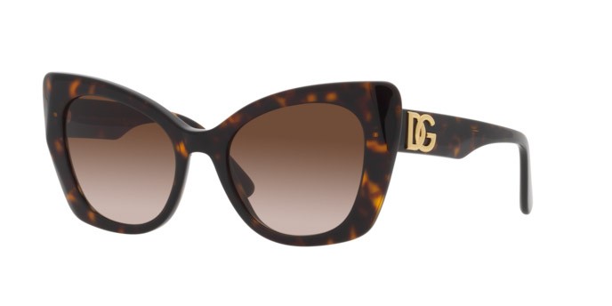 Occhiali da sole Dolce & Gabbana DG 4405 (502/13) colore havana forma farfalla lenti gradient brown