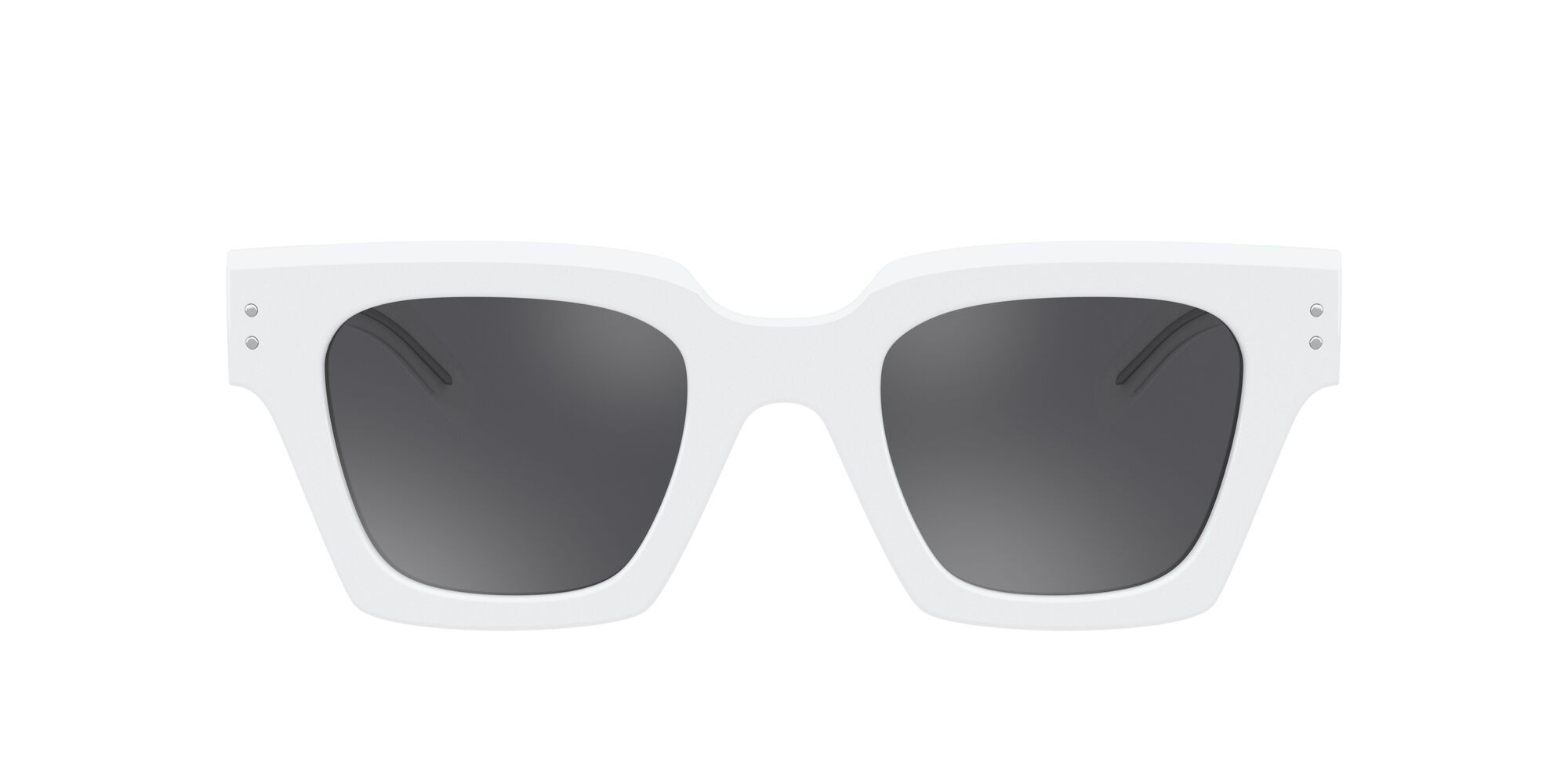 Occhiali da sole Dolce & Gabbana DG 4413 (337440) colore bianco forma quadrato lenti grigio nero specchiato