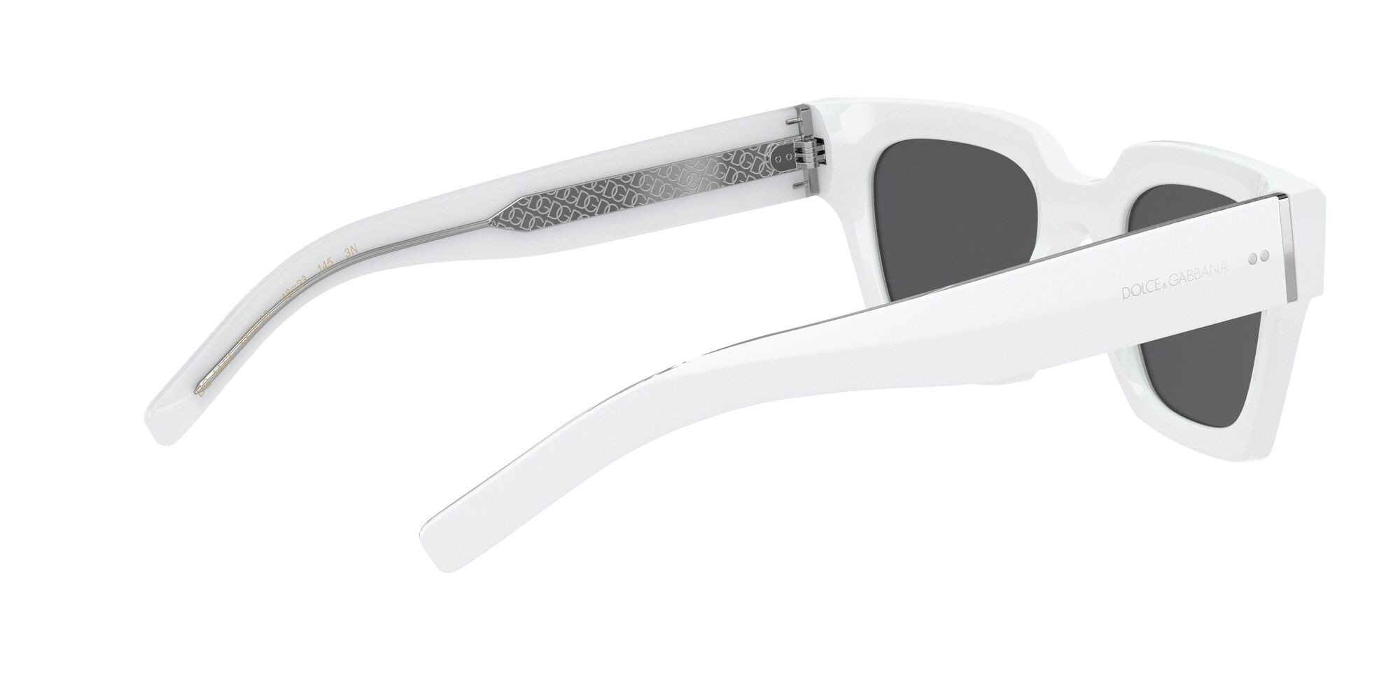 Occhiali da sole Dolce & Gabbana DG 4413 (337440) colore bianco forma quadrato lenti grigio nero specchiato