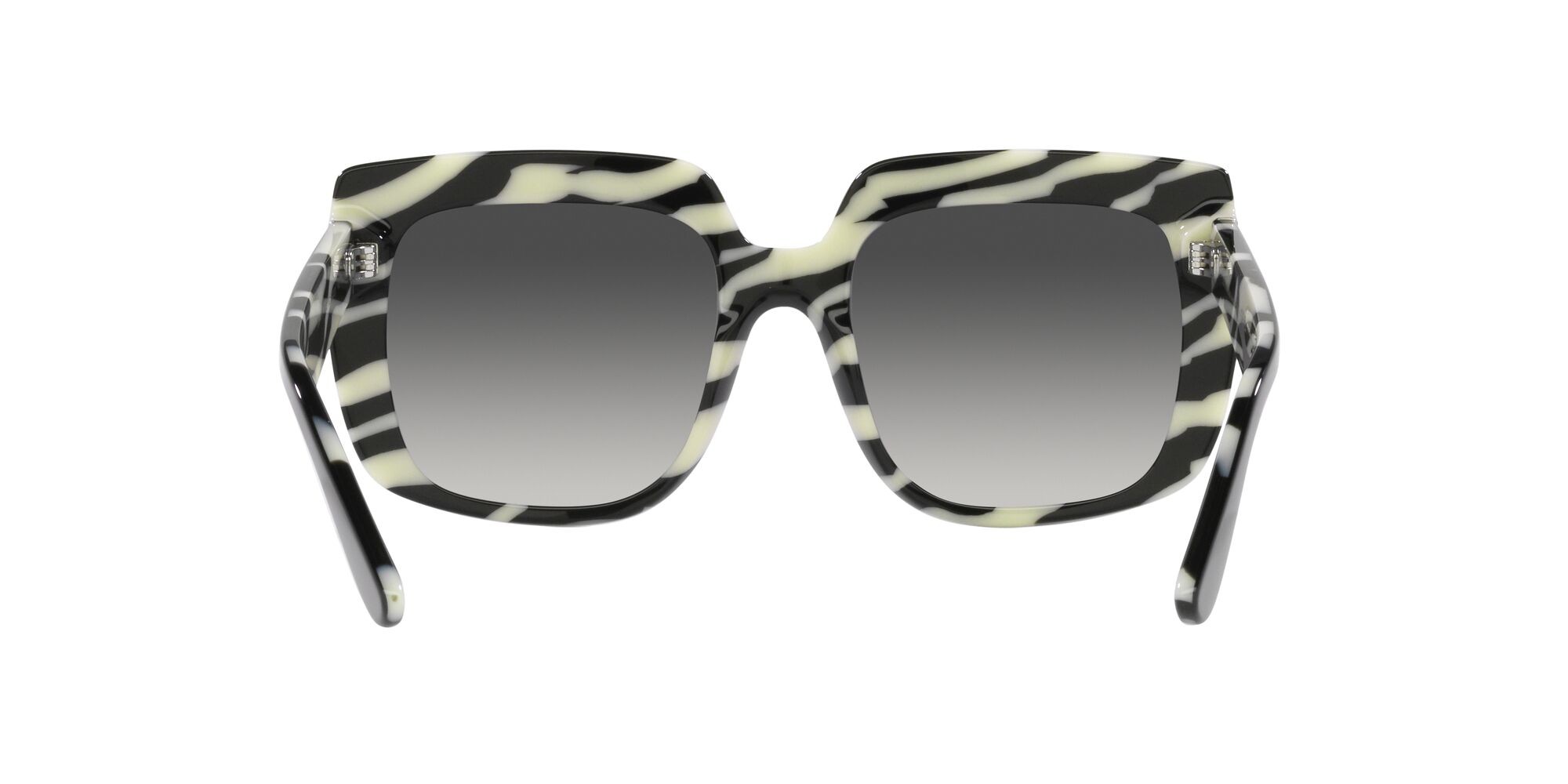 Sunglasses Dolce & Gabbana DG 4414 (33728G) color top black on zebra shape square lenses sfumato grigio