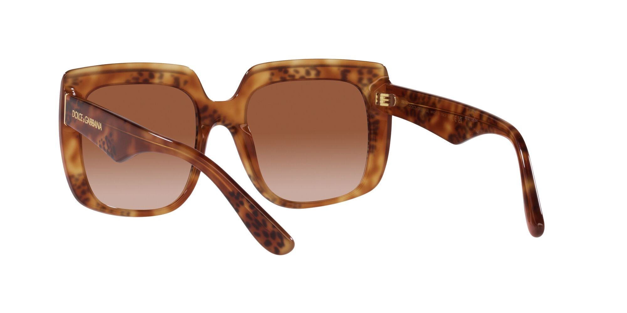 Sonnenbrillen Dolce & Gabbana DG 4414 (338013) farbe havana form quadratisch gläser marrone sfumato