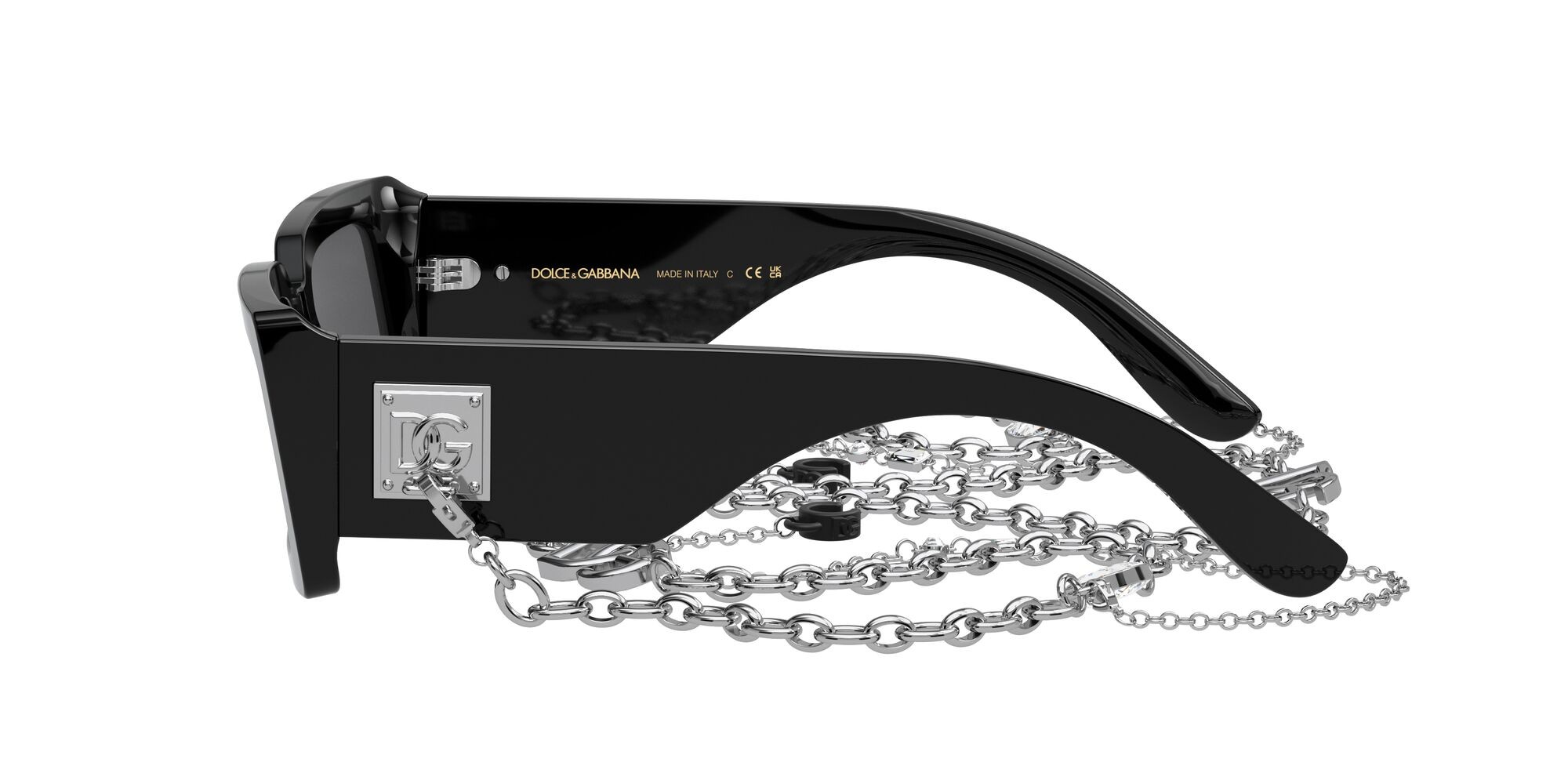 Sonnenbrillen Dolce & Gabbana DG 4416 (501/6G) farbe nero form rechteckig gläser grigio nero specchiato