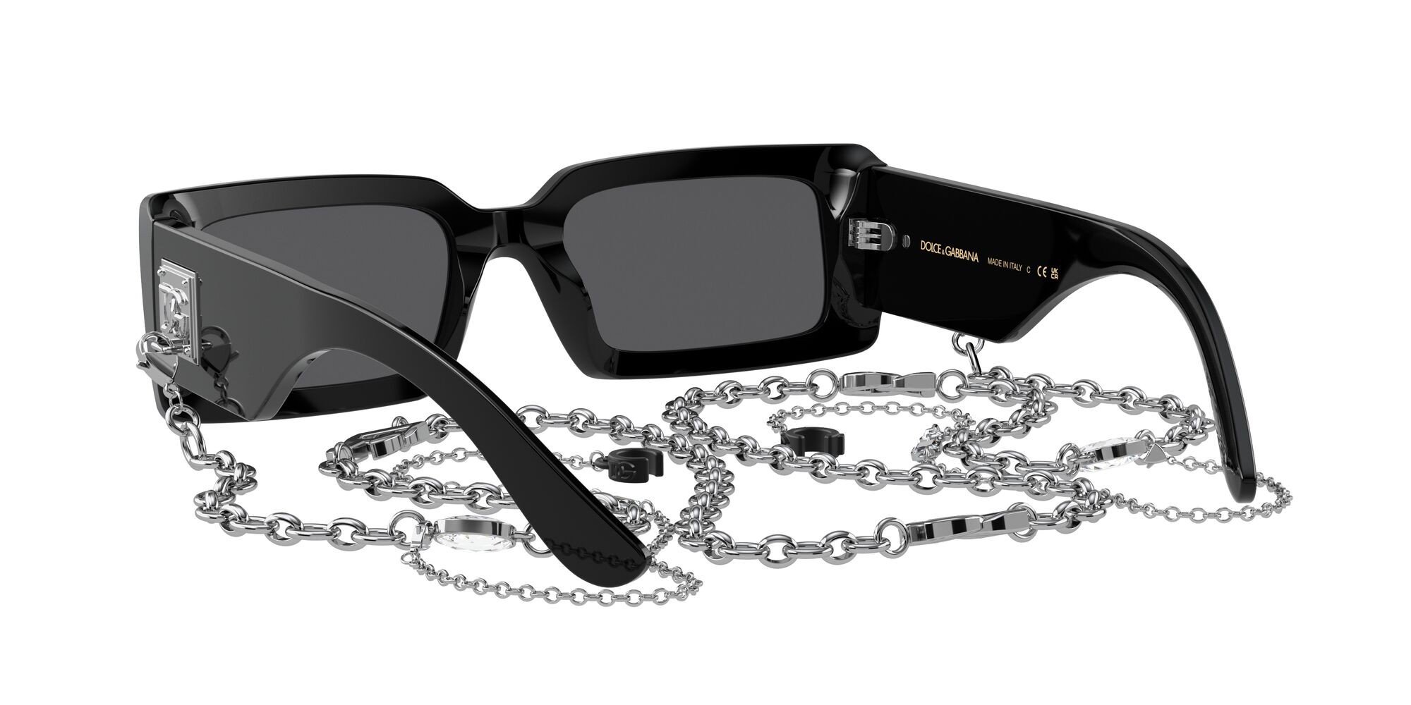 Sonnenbrillen Dolce & Gabbana DG 4416 (501/6G) farbe nero form rechteckig gläser grigio nero specchiato