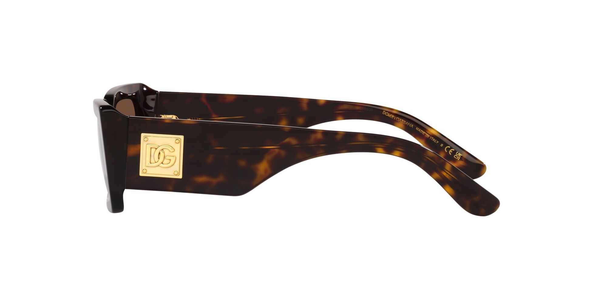 Occhiali da sole Dolce & Gabbana DG 4416 (502/13) colore havana forma rettangolare lenti marrone sfumato