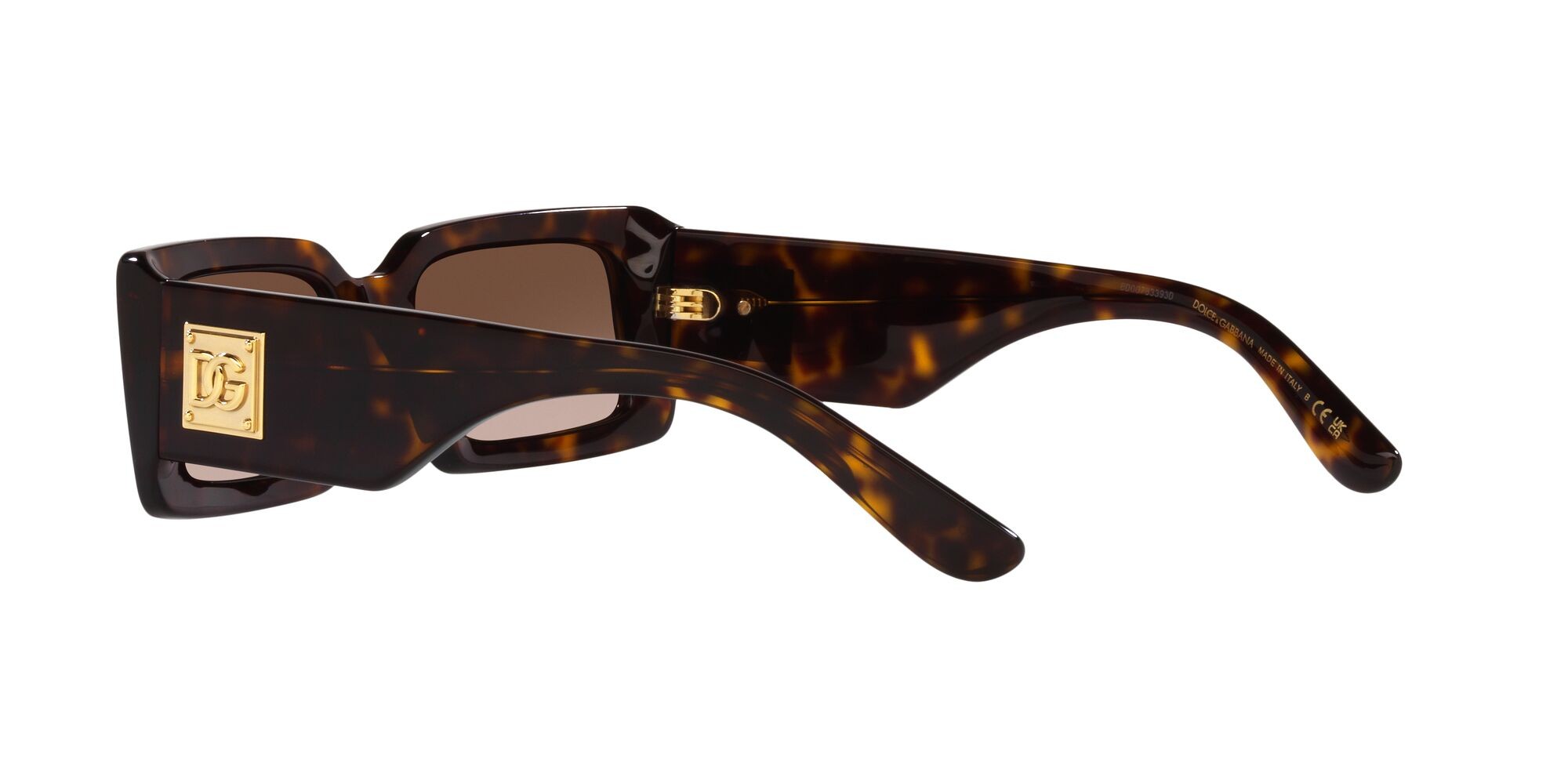Occhiali da sole Dolce & Gabbana DG 4416 (502/13) colore havana forma rettangolare lenti marrone sfumato