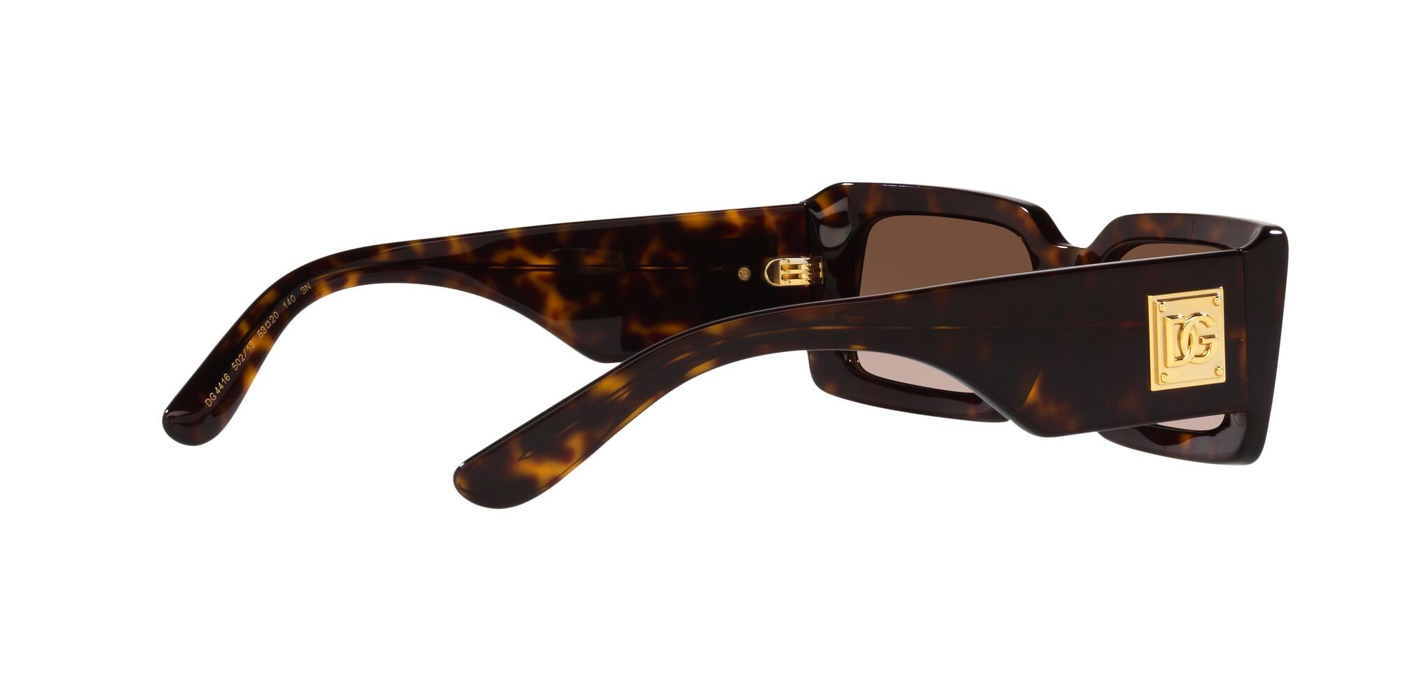 Occhiali da sole Dolce & Gabbana DG 4416 (502/13) colore havana forma rettangolare lenti marrone sfumato