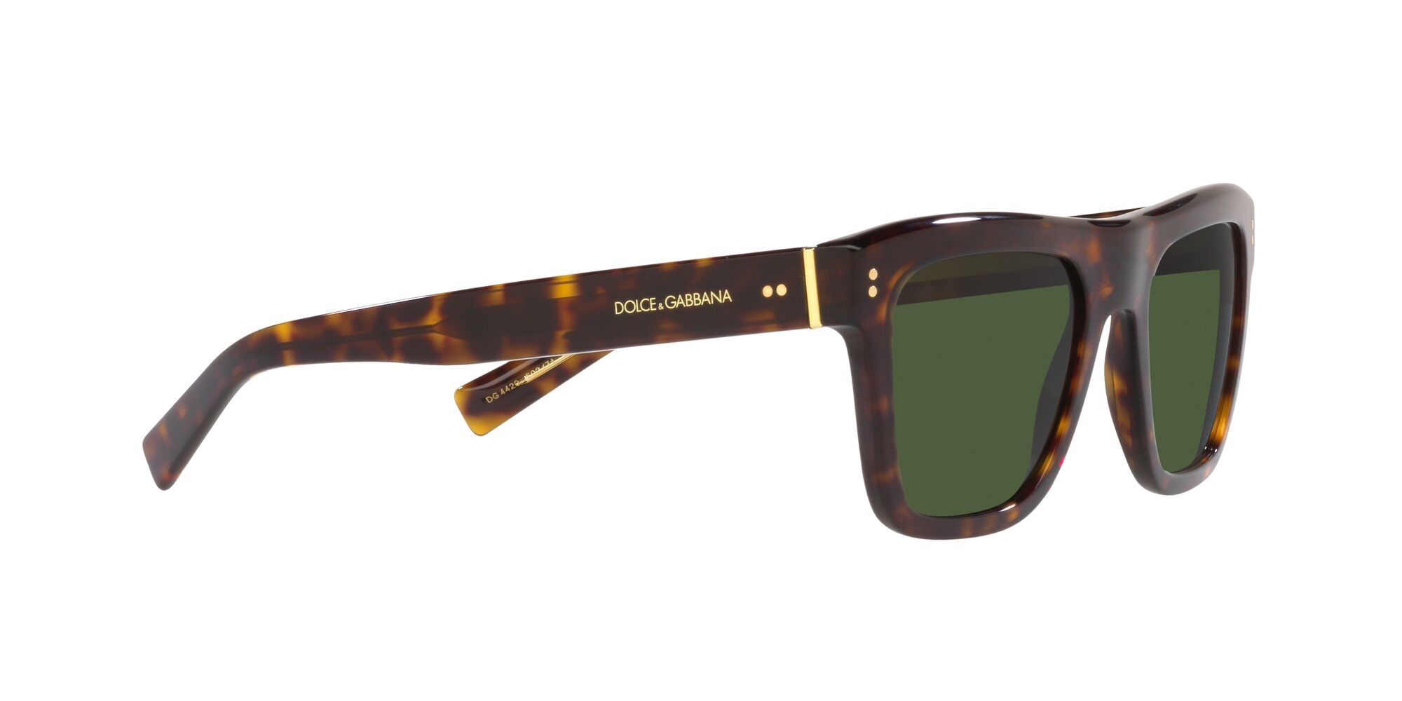 Occhiali da sole Dolce & Gabbana DG 4420 (502/71) colore havana forma quadrato lenti verde scuro