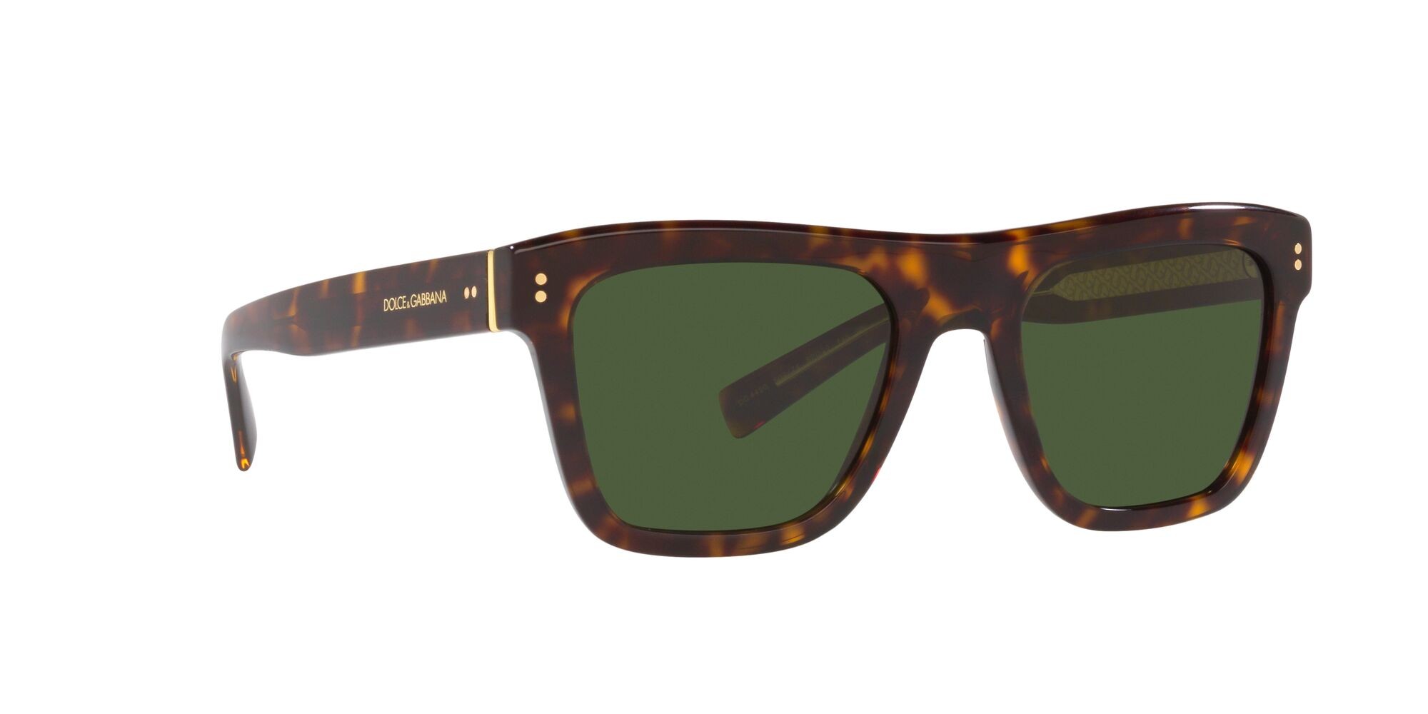 Occhiali da sole Dolce & Gabbana DG 4420 (502/71) colore havana forma quadrato lenti verde scuro