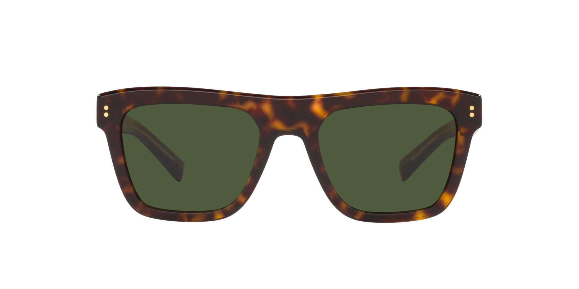 Occhiali da sole Dolce & Gabbana DG 4420 (502/71) colore havana forma quadrato lenti verde scuro