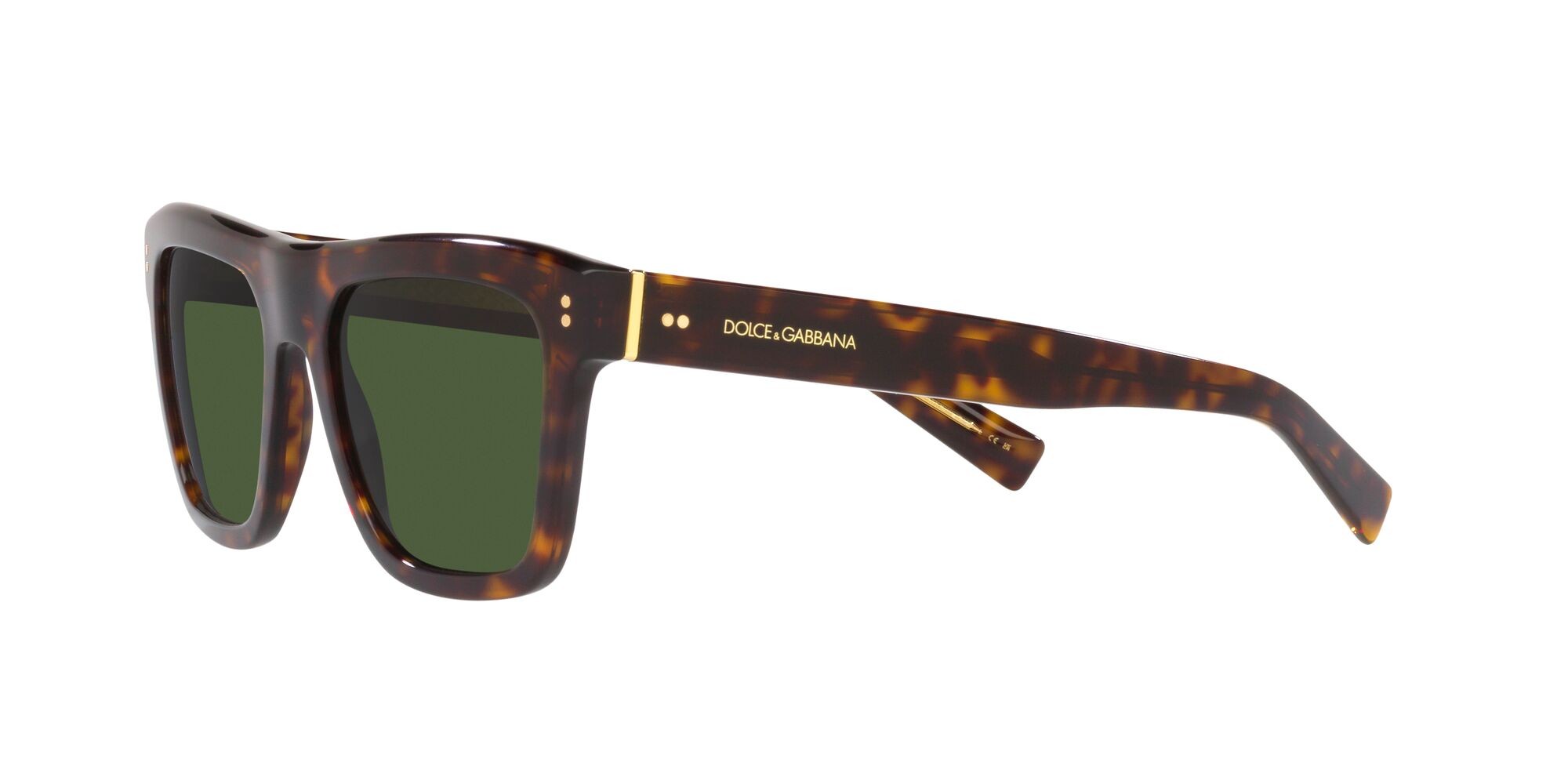 Occhiali da sole Dolce & Gabbana DG 4420 (502/71) colore havana forma quadrato lenti verde scuro