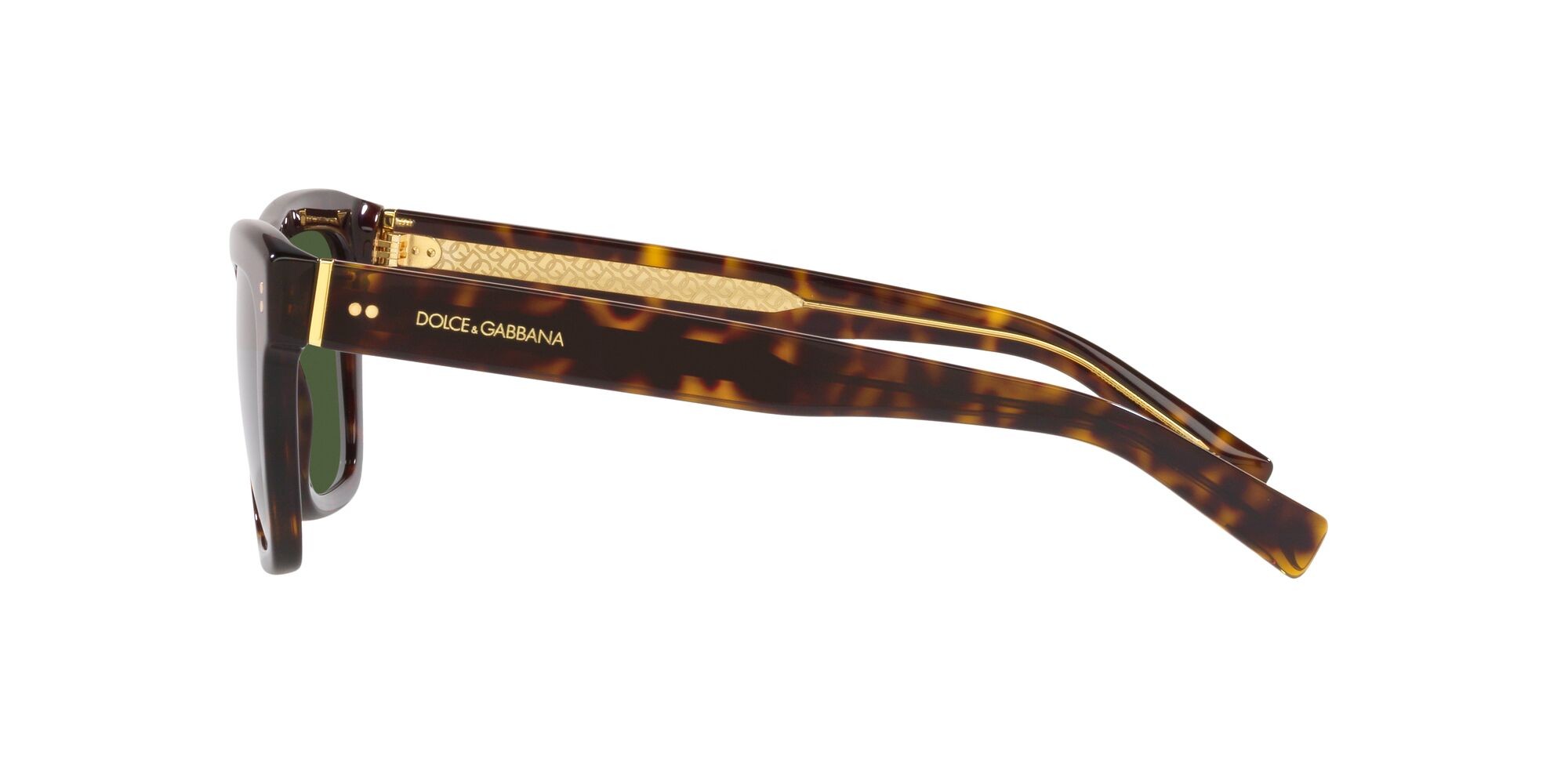 Occhiali da sole Dolce & Gabbana DG 4420 (502/71) colore havana forma quadrato lenti verde scuro
