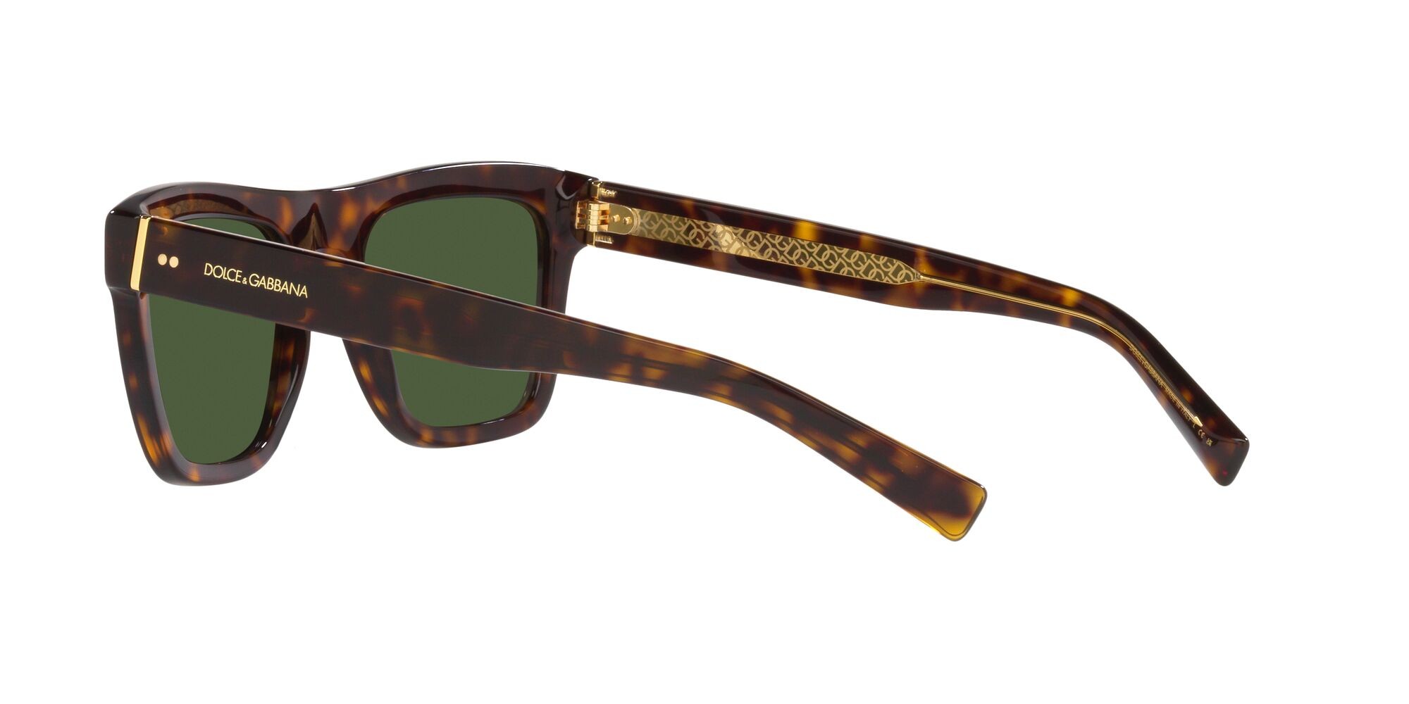 Occhiali da sole Dolce & Gabbana DG 4420 (502/71) colore havana forma quadrato lenti verde scuro