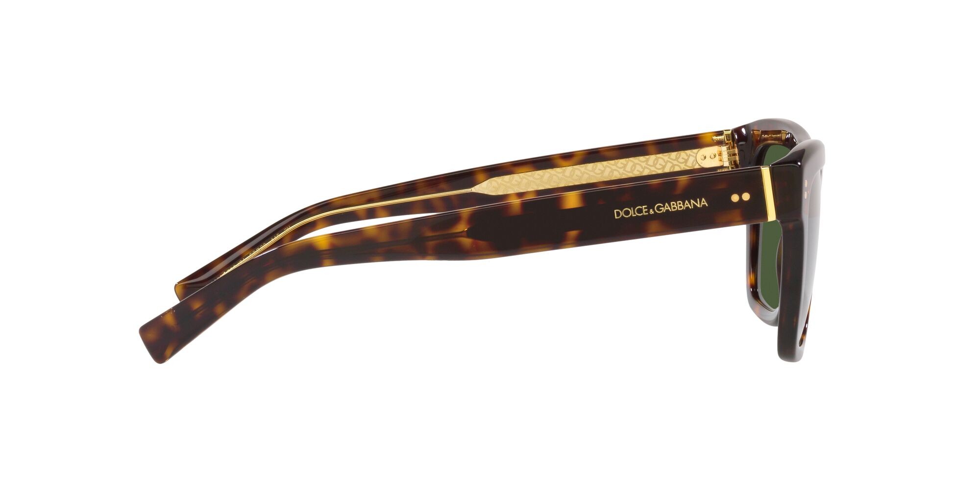 Occhiali da sole Dolce & Gabbana DG 4420 (502/71) colore havana forma quadrato lenti verde scuro