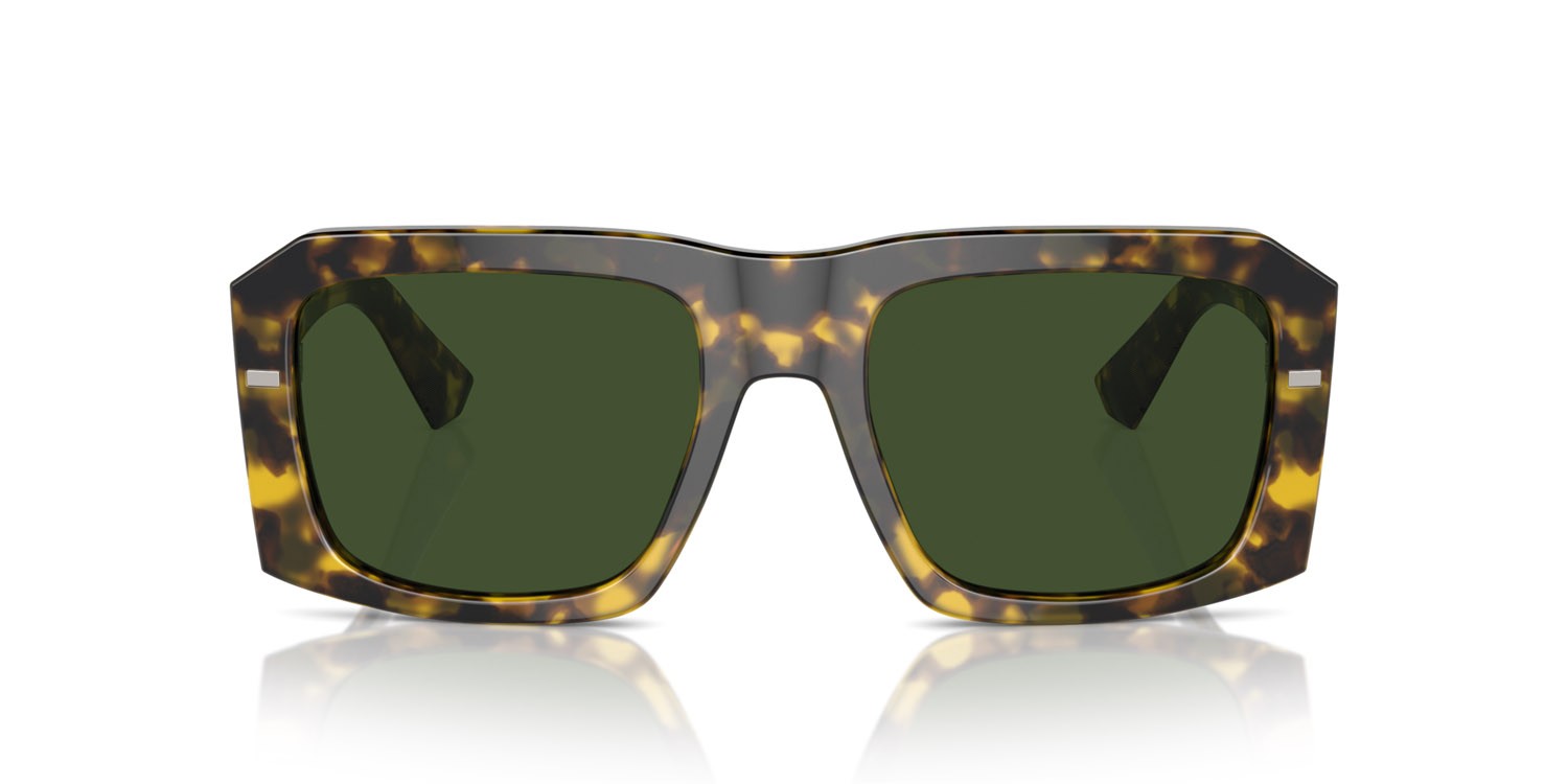 Occhiali da sole Dolce & Gabbana DG 4430 (343371) colore havana giallo forma quadrato lenti verde scuro