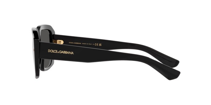 Sunglasses Dolce & Gabbana DG 4430 (501/87) color nero shape square lenses grigio scuro