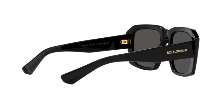 Sunglasses Dolce & Gabbana DG 4430 (501/87) color nero shape square lenses grigio scuro