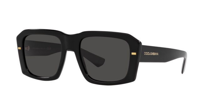 Sunglasses Dolce & Gabbana DG 4430 (501/87) color nero shape square lenses grigio scuro