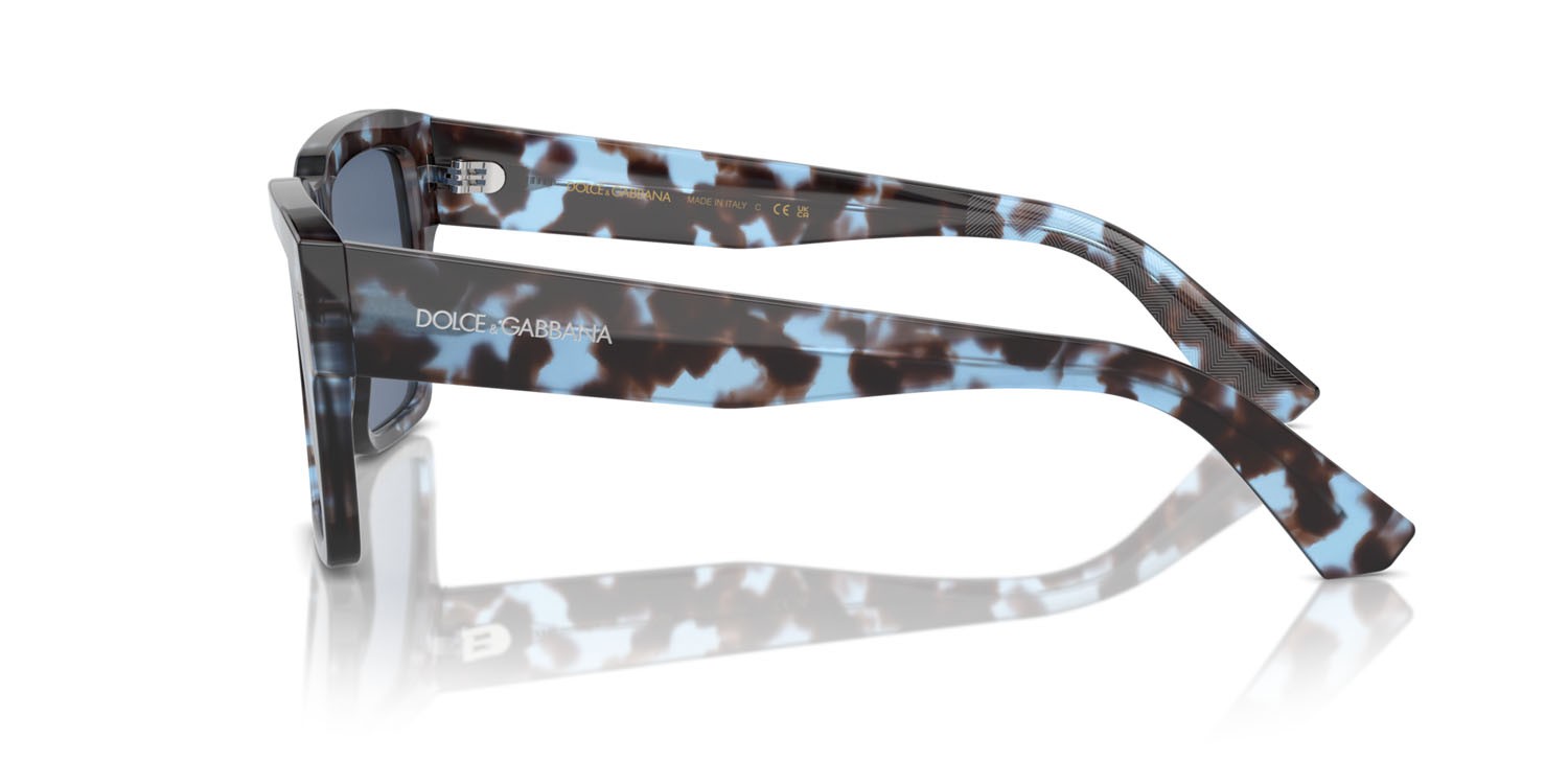 Occhiali da sole Dolce & Gabbana DG 4431 (339280) colore havana blu forma quadrato lenti blu scuro