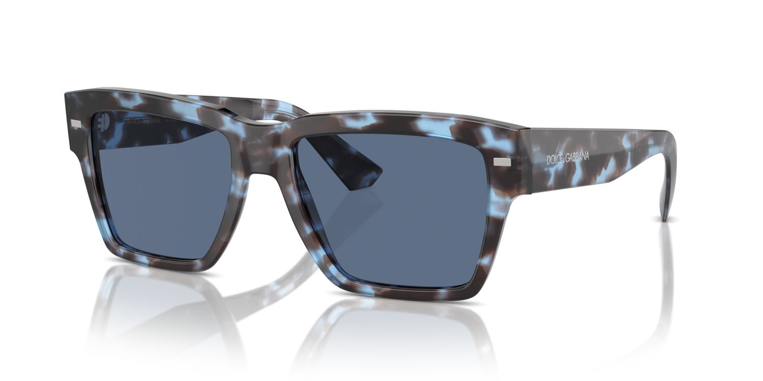 Occhiali da sole Dolce & Gabbana DG 4431 (339280) colore havana blu forma quadrato lenti blu scuro