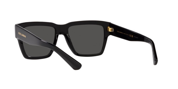 Occhiali da sole Dolce & Gabbana DG 4431 (501/87) colore nero forma quadrato lenti grigio scuro