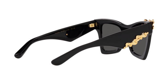 Sonnenbrillen Dolce & Gabbana DG 4434 (501/87) farbe nero form cat-eye gläser grigio scuro