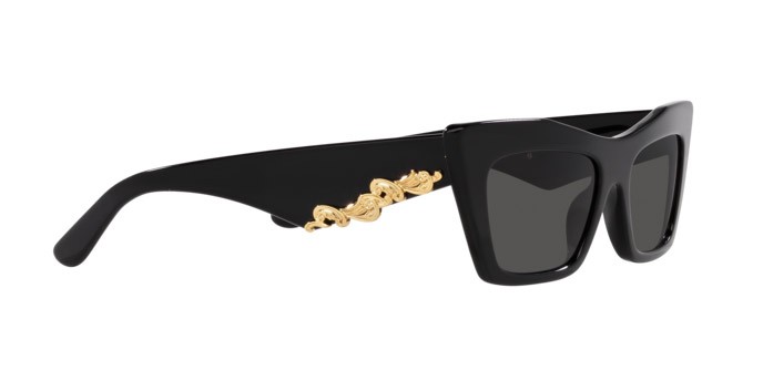 Sonnenbrillen Dolce & Gabbana DG 4435 (501/87) farbe nero form cat-eye gläser grigio scuro
