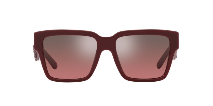 Sonnenbrillen Dolce & Gabbana DG 4436 (30917E) farbe bordeuax form quadratisch gläser rosa sfumato argento a specchio