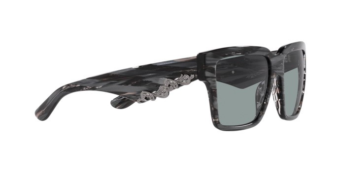 Sonnenbrillen Dolce & Gabbana DG 4436 (318787) farbe nero striato form quadratisch gläser grigio scuro