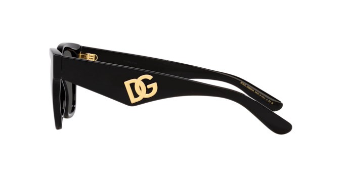Occhiali da sole Dolce & Gabbana DG 4437 (501/87) colore nero forma farfalla lenti grigio scuro
