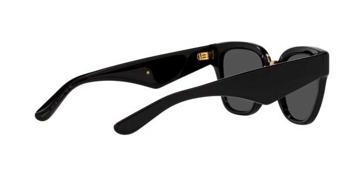 Occhiali da sole Dolce & Gabbana DG 4437 (501/87) colore nero forma farfalla lenti grigio scuro