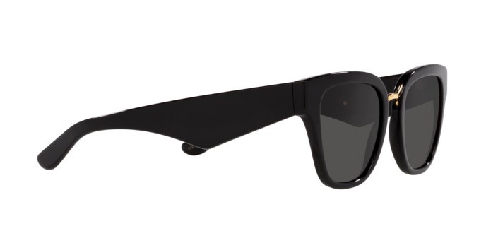 Occhiali da sole Dolce & Gabbana DG 4437 (501/87) colore nero forma farfalla lenti grigio scuro