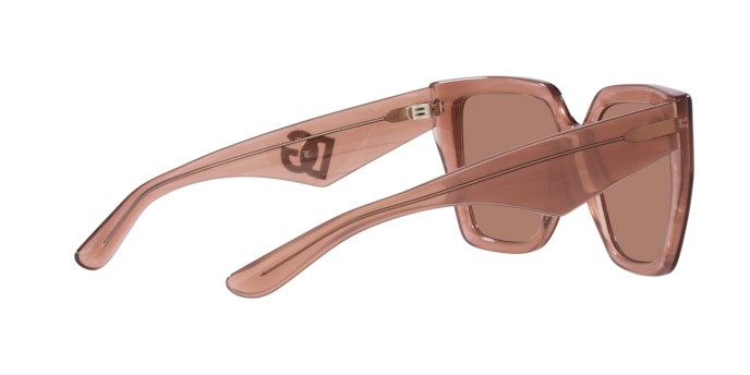 Sonnenbrillen Dolce & Gabbana DG 4438 (3411/3) farbe fleur caramel form quadratisch gläser marrone scuro