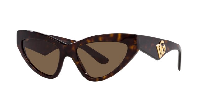 Sunglasses Dolce & Gabbana DG 4439 (502/73) color havana shape cat eye lenses marrone scuro