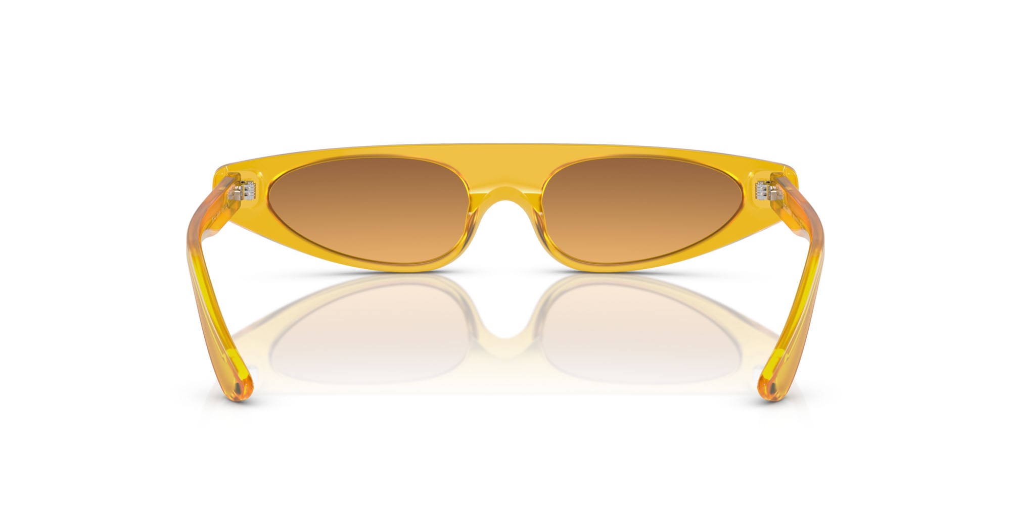 Sonnenbrillen Dolce & Gabbana DG 4442 (32837H) farbe giallo milky form rechteckig gläser arancione specchiato argento sfumato