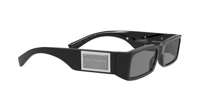 Sonnenbrillen Dolce & Gabbana DG 4444 (501/87) farbe nero form rechteckig gläser grigio scuro
