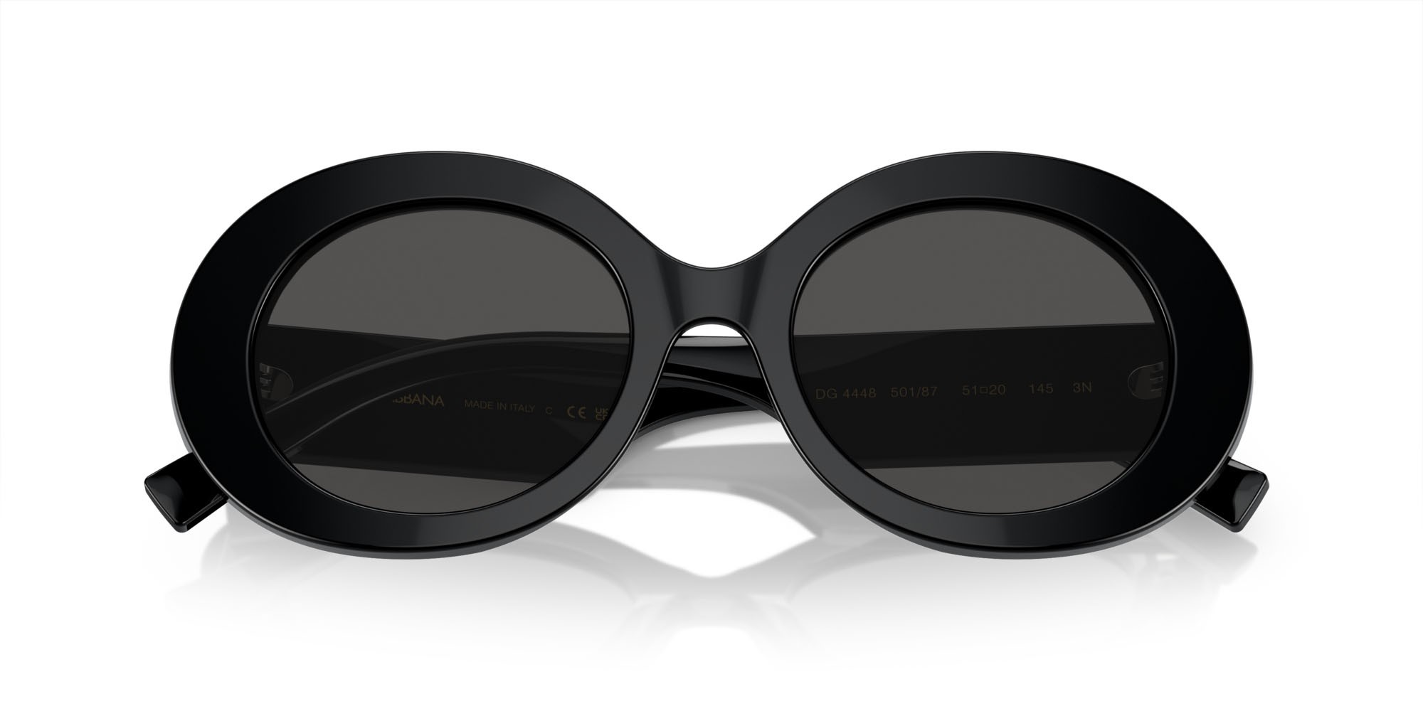 Sonnenbrillen Dolce & Gabbana DG 4448 (501/87) farbe nero form oval gläser grigio scuro