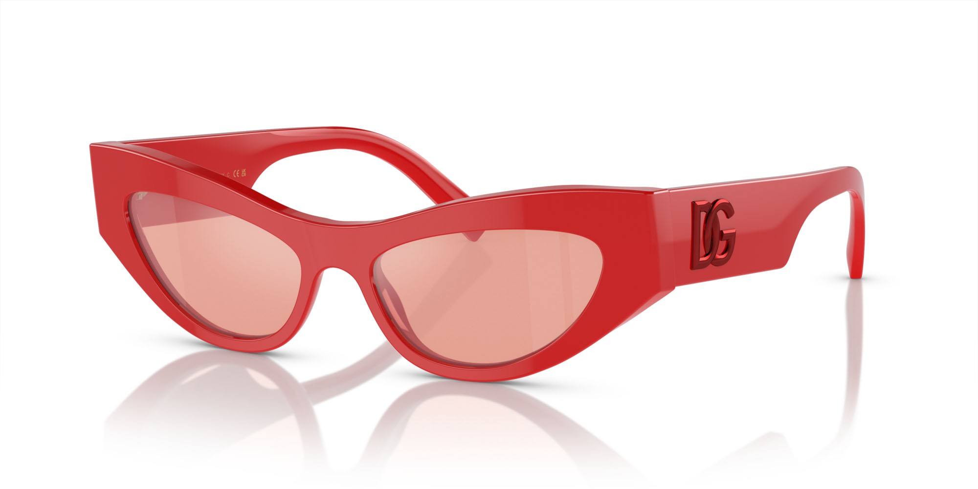 Sonnenbrillen Dolce & Gabbana DG 4450 (3088E4) farbe rosso form cat-eye gläser rosa specchiato rosa